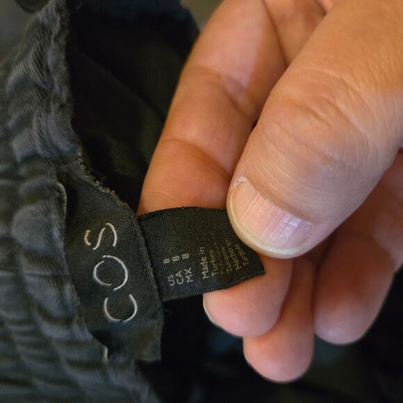 COS Black Tapered Pants Size 8 | Workwear to Weekend Minimalist Chic - Picture 3 of 7